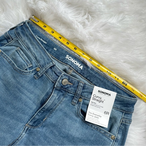 🤍🫧[ Sonoma ] Women’s 6R Curvy Straight High Rise Denim Jeans - Picture 5 of 11